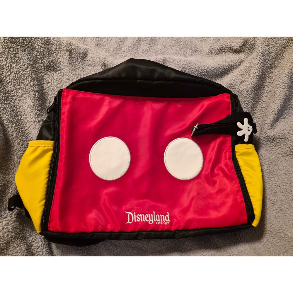 Disney Parks Mickey Mouse Diaper Bag Disneyland Resort Red Black Yellow Baby Bag